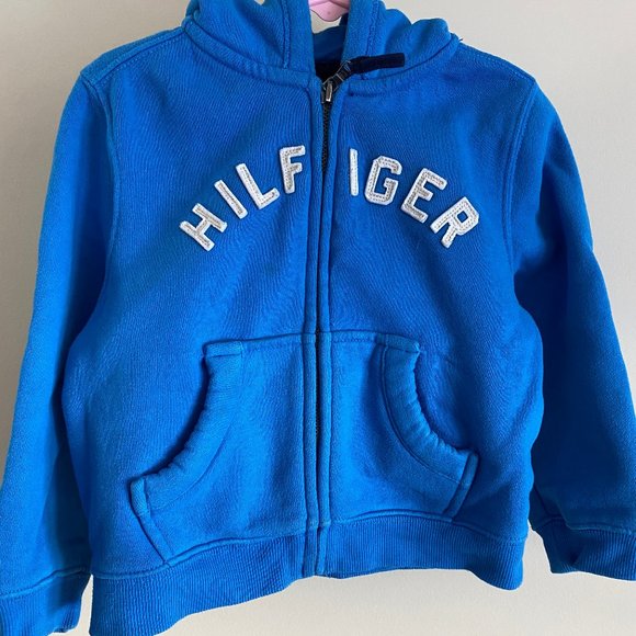 Tommy Hilfiger blue zip up hoodie - Picture 1 of 5